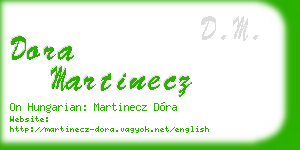 dora martinecz business card